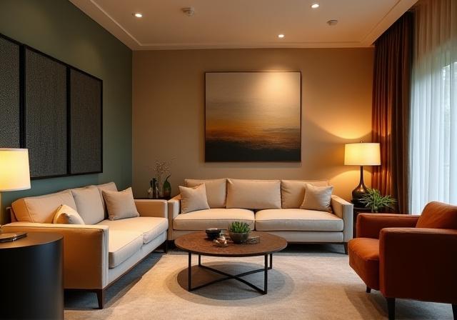 편안한 소파가 있는 회원 라운지